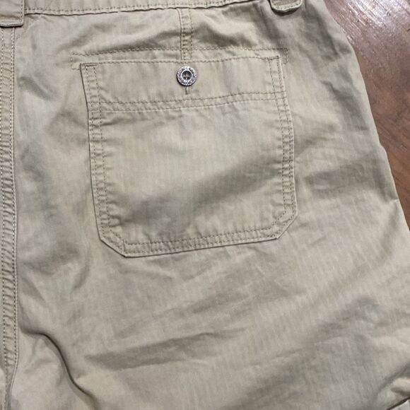 Levi’s Tan Khaki Color Rolled Hem Shorts Tonal Striped - Picture 6 of 14
